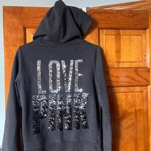 Victoria Secret PINK Sequenced Zip-up Hoodie 
Size Small